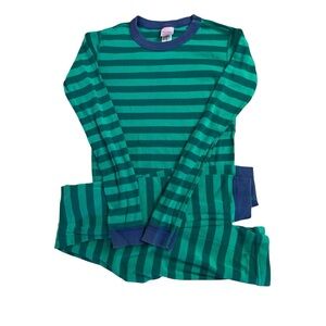 Hanna Andersson Striped Long John PJs - Size 160 (14)